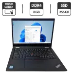 Ультрабук-трансформер Lenovo ThinkPad X390 Yoga / 13.3" (1920x1080) IPS Touch / Intel Core i5-8265U (4 (8) ядра по 1.6 - 3.9 GHz) / 8 GB DDR4 / 256 GB SSD / Intel UHD Graphics / WebCam б/в
