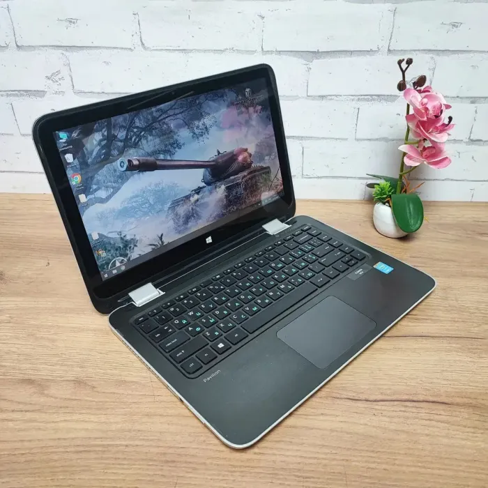 Ноутбук-трансформер Б-клас HP Pavilion x360 13-a221nd / 13.3'' (1366x768) TN Touch / Intel Core i3-5010U (2 (4) ядра по 2.1 GHz) / 4 GB DDR3 / 256 GB SSD / Intel HD Graphics 5500 / WebCam / HDMI б/в - зображення 3