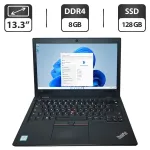 Ноутбук Lenovo ThinkPad L380 / 13.3" (1366x768) TN / Intel Core i3-8130U (2 (4) ядра по 2.2 - 3.4 GHz) / 8 GB DDR4 / 128 GB SSD / Intel UHD Graphics 620 / WebCam б/в