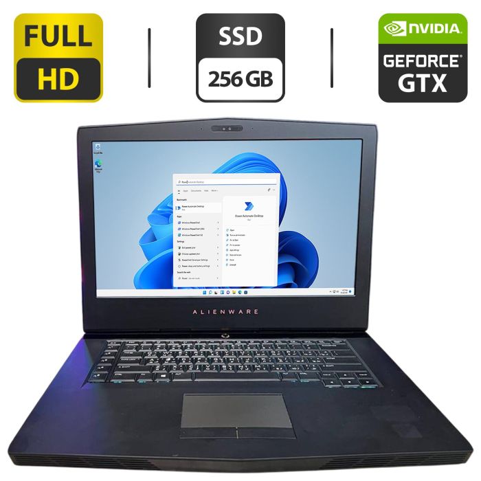 Ігровий ноутбук Dell Alienware 15 R3 / 15.6" (1920x1080) IPS / Intel Core i5-8300H (4 (8) ядра по 2.3 - 4.0 GHz) / 8 GB DDR4 / 256 GB SSD / nVidia GeForce GTX 1070, 8 GB GDDR5, 256-bit / WebCam б/в - зображення 1