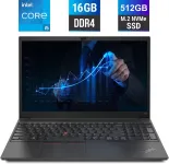 Ультрабук Б-клас Lenovo ThinkPad E15 Gen 2 / 15.6" (1920x1080) IPS / Intel Core i5-1135G7 (4 (8) ядра по 2.4 - 4.2 GHz) / 16 GB DDR4 / 512 GB SSD M.2 / Intel Iris Xe Graphics / WebCam / HDMI б/в