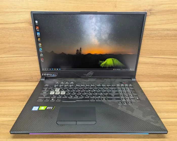 Ігровий ноутбук Б-класу Asus ROG Strix GL704G / 17.3" (1920x1080) IPS / Intel Core i7-8750H (6 (12) ядер по 2.2 - 4.1 GHz) / 16 GB DDR4 / 512 GB SSD + 256 GB SSD / nVidia GeForce RTX 2070, 8 GB GDDR6, 256-bit / HDMI / Windows 10 б/в - зображення 2