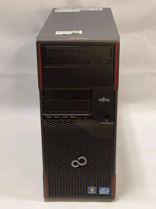 Комп'ютер Fujitsu Celsius W410 Tower / Intel Core i5-2400 (4 ядра по 3,1 - 3,4 ГГц) / 16 ГБ DDR3 / 120 ГБ SSD + 500 ГБ HDD / Intel HD Graphics 2000 / DVD-ROM б/в - зображення 2