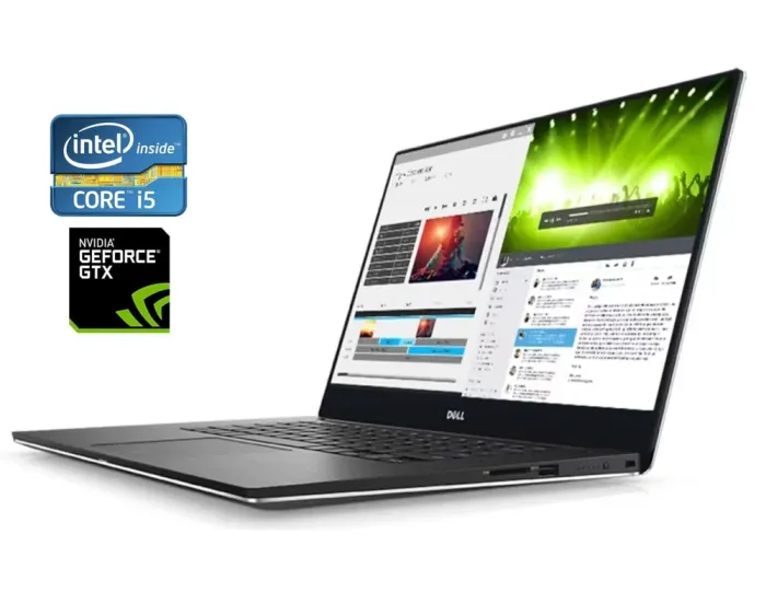 Ігровий ноутбук Dell XPS 15 9560 / 15.6" (1920x1080) IPS / Intel Core i5-7300HQ (4 ядра по 2.5 - 3.5 GHz) / 16 GB DDR4 / 256 GB SSD / nVidia GeForce GTX 1050, 4 GB GDDR5, 128-bit / WebCam б/в - зображення 1