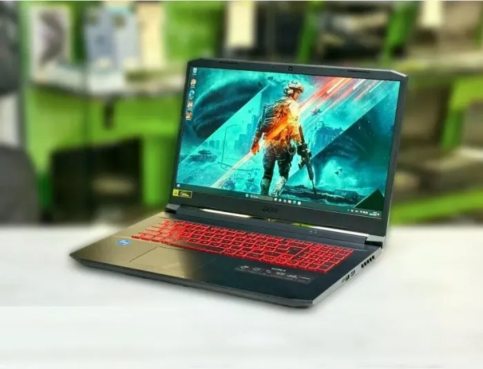 Ігровий ноутбук Б-клас Acer Nitro 5 AN517-53 / 17.3" (1920x1080) IPS / Intel Core i5-11300H (4 (8) ядра по 2.6 - 4.4 GHz) / 16 GB DDR4 / 512 GB SSD M.2 / nVidia GeForce RTX 3050, 4 GB GDDR5, 128-bit / WebCam / Win 11 Home б/в - зображення 3
