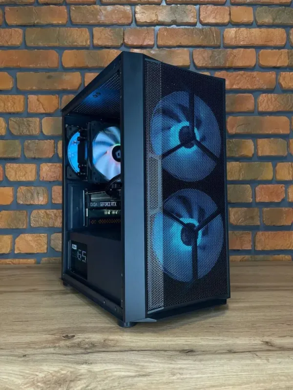 Складання під замовлення: ігровий ПК Qube Wind Black Tower / Intel Core i3-12100F (4(8) ядра по 3.3-4.3GHz) / 16GB DDR4 / 1000GB SSD M.2 / GeForce RTX 3060, 12GB GDDR6, 192-bit / HDMI / 650W - зображення 2