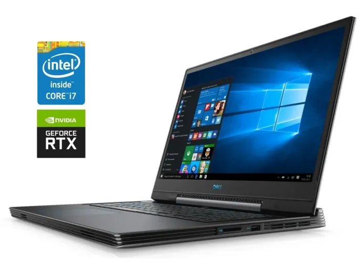 Ігровий ноутбук Б-клас Dell Inspiron G7 7790 / 17.3" (1920x1080) IPS / Intel Core i7-9750H (6 (12) ядер по 2.6 - 4.5 GHz) / 16 GB DDR4 / 256 GB SSD + 1000 GB HDD / nVidia GeForce RTX 2060, 6 GB GDDR6, 192-bit б/в - зображення 1