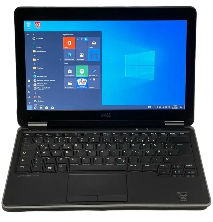 Нетбук Б-клас Dell Latitude E7240 / 12.5" (1366x768) TN / Intel Core i5-4300U (2 (4) ядра по 1.9 - 2.9 GHz) / 8 GB DDR3 / 256 GB SSD / Intel HD Graphics 4400 / WebCam б/в - зображення 2