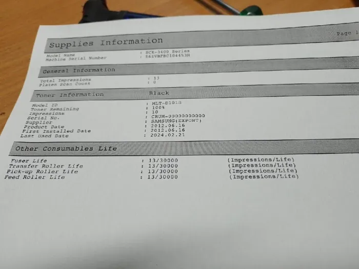 БФП Samsung SCX-3400F / лазерний монохромний друк / 1200x1200 dpi / А4 / 20 стор/хв / 1x USB 2.0, 1x Type-B б/в - зображення 6