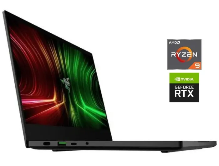 Ігровий ноутбук Razer Blade 14 RZ09-0370 / 14" (2560x1440) IPS / AMD Ryzen 9 5900HX (8 (16) ядер по 3.3 - 4.6 GHz) / 16 GB DDR4 / 1000 GB SSD NVMe / nVidia GeForce RTX 3070, 8 GB GDDR6, 256-bit / WebCam б/в - зображення 1