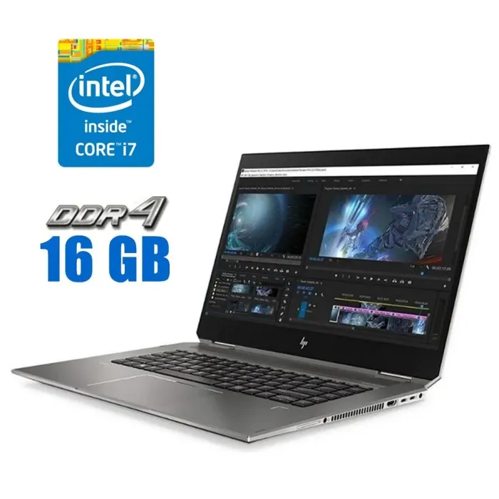 Ультрабук HP ZBook Studio G5 / 15.6" (1920x1080) IPS / Intel Core i7-9850H (6 (12) ядер по 2.6 - 4.6 GHz) / 16 GB DDR4 / 240 GB SSD / Intel UHD Graphics 630 / WebCam б/в - зображення 1