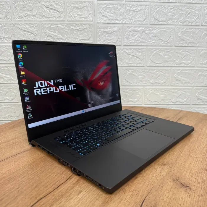 Ігровий ноутбук Б-клас Asus ROG Zephyrus GA503RM / 15.6" (2560x1440) IPS / AMD Ryzen 9 6900HS (8 (16) ядер по 3.3 - 4.9 GHz) / 16 GB DDR5 / 512 GB SSD NVMe / nVidia GeForce RTX 3060, 6 GB GDDR6, 192-bit / WebCam б/в - зображення 4