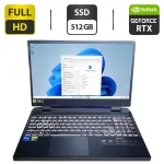Ігровий ноутбук Acer Nitro 5 / 15.6" (1920x1080) IPS / Intel Core i5-12450H (8 (12) ядер по 3.3 - 4.4 GHz) / 16 GB DDR4 / 512 GB SSD / nVidia GeForce RTX 3050, 4 GB GDDR6, 128-bit / WebCam б/в