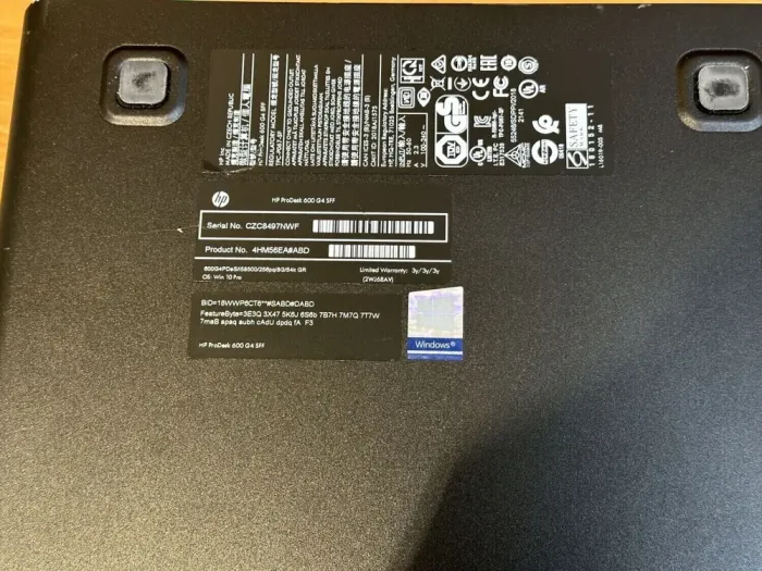 Комп'ютер HP ProDesk 600 G4 SFF / Intel Core i5-8500 (6 ядер по 3.0 - 4.1 GHz) / 8 GB DDR4 / 240 GB SSD / Intel UHD Graphics 630 / 180W / DVD-RW / DisplayPort б/в - зображення 7