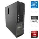 Комп'ютер Dell OptiPlex 7010 SFF / Intel Core i5-3470 (4 ядра по 3.2 - 3.6 GHz) / 8 GB DDR3 / 240 GB SSD / AMD Radeon HD 7470, 1 GB GDDR3, 64-bit / DVD-ROM б/в