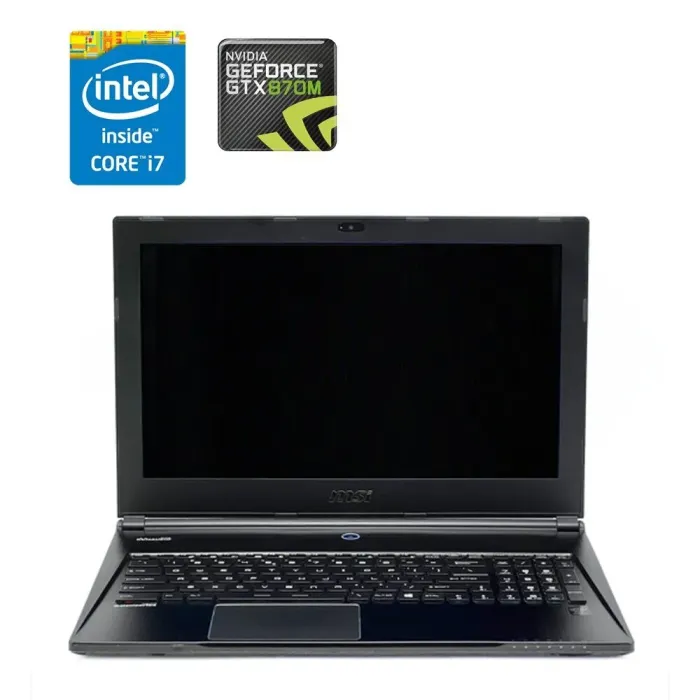 Ігровий ноутбук Б-клас MSI MS-16H2 / 15.6" (2880x1620) IPS / Intel Core i7-4710HQ (4 (8) ядра по 2.5 - 3.5 GHz) / 16 GB DDR3 / 480 GB SSD / nVidia GeForce GTX 870M, 3 GB GDDR5, 192-bit / WebCam б/в - зображення 1