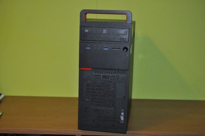 Комп'ютер Lenovo ThinkCentre M700 Tower / Intel Core i5-6400 (4 ядра по 3,7 - 3,3 ГГц) / 8 ГБ DDR4 / 120 ГБ SSD / Intel HD Graphics 530 / DVD-ROM / Windows 11 Pro б/в - изображение 2