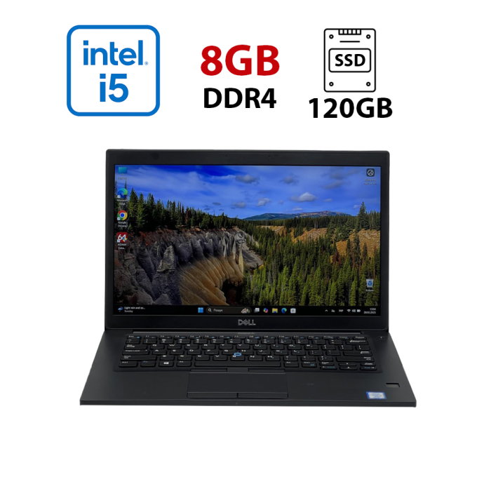 Ультрабук Dell Latitude 7490 / 14" (1920x1080) IPS / Intel Core i5-8350U (4 (8) ядра по 1.7 - 3.6 GHz) / 8 GB DDR4 / 120 GB SSD / Intel UHD Graphics 620 / NoWebCam б/в - зображення 1