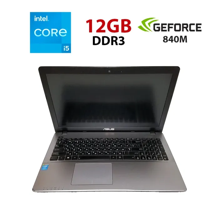 Ноутбук Б-клас Asus F550L / 15.6" (1920x1080) TN / Intel Core i5-4210U (2 (4) ядра по 1.7 - 2.7 GHz) / 12 GB DDR3 / 512 GB SSD / nVidia GeForce 840M, 2 GB GDDR3, 64-bit / WebCam / Win 10 Home Lic б/в - изображение 1