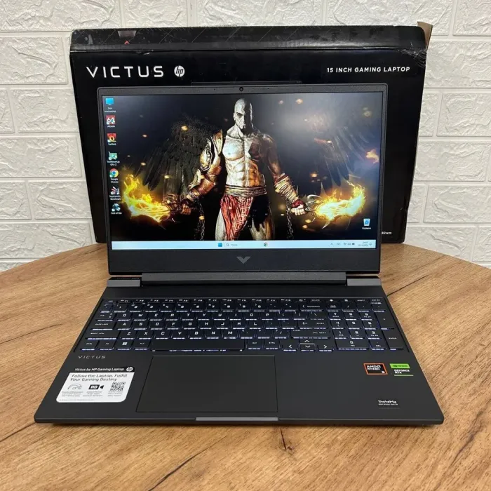 Ігровий ноутбук HP Victus 15-fb2082wm / 15.6" (1920x1080) IPS / AMD Ryzen 5 8645HS (6 (12) ядер по 4.3 - 5.0 GHz) / 16 GB DDR5 / 512 GB SSD / nVidia GeForce RTX 4050, 6 GB GDDR6, 96-bit / WebCamб/в - зображення 2