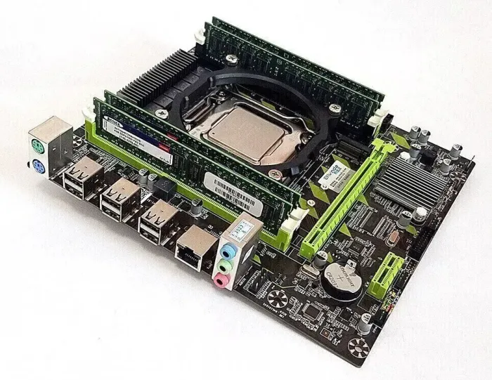 Комплект: Материнська плата Envinda X79G v1.51 + Intel Xeon E5-2667 v2 (8 (16) ядер по 3.3 - 4.0 GHz) / 32 GB DDR3 / 512 GB SSD M.2 б/в - зображення 2