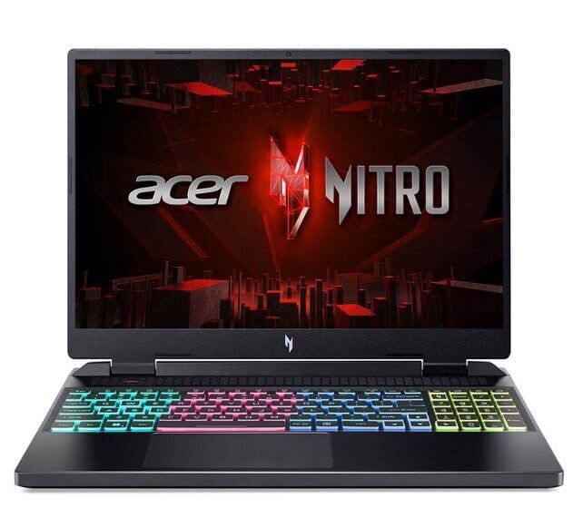 Ігровий ноутбук Acer Nitro 16 AN16-41-R0ZY / 16" (2560x1600) IPS / AMD Ryzen 7 7735HS (8 (16) ядер по 3,2 - 4,75 ГГц) / 16 ГБ DDR5 / 480 ГБ SSD NVMe / nVidia GeForce RTX 4070, 8 ГБ GDDR6, 128-bit / WebCam б/в - зображення 2