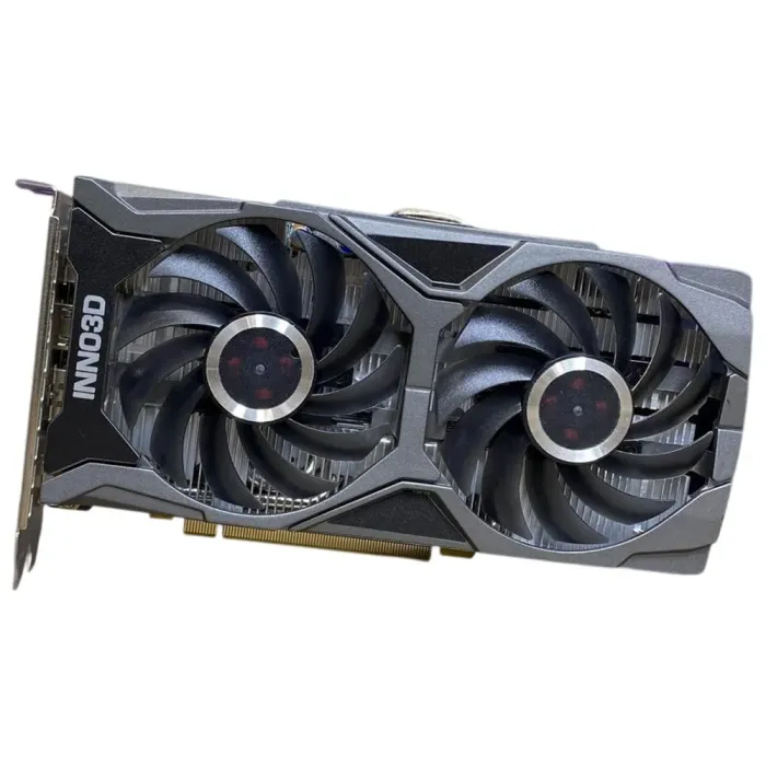 Дискретна відеокарта Inno3D GeForce RTX 2060 Twin X2, 6 GB GDDR6, 192-bit / 1x HDMI, 3x DisplayPort / (N20602-06D6-1710VA23) б/в - зображення 1
