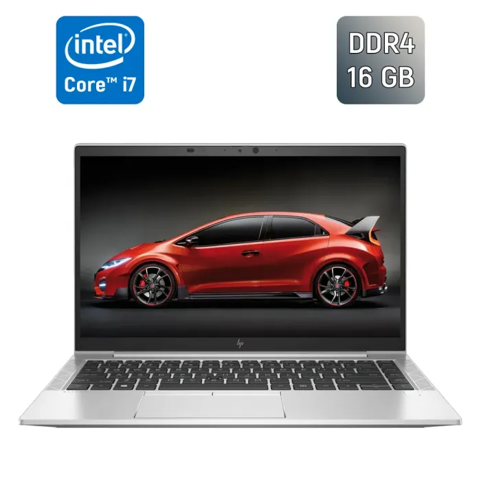 Ультрабук HP EliteBook 840 G8 / 14" (1920x1080) IPS / Intel Core i7-1185G7 (4 (8) ядра по 3.0 - 4.8 GHz) / 16 GB DDR4 / 512 GB SSD / Intel Iris Xe Graphics / WebCam / TouchID / Windows 10 б/в - зображення 1