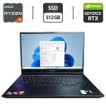 Ігровий ноутбук Lenovo Legion 5 15ACH6H / 15.6" (1920x1080) IPS / AMD Ryzen 5 5600H (6 (12) ядер по 3.3 - 4.2 GHz) / 16 GB DDR4 / 512 GB SSD / nVidia GeForce RTX 3060, 6 GB GDDR6, 192-bit / WebCam б/в