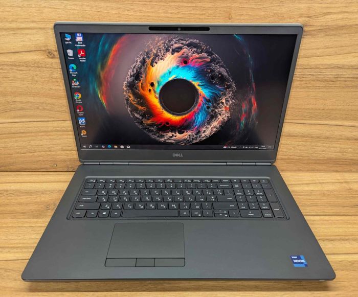 Мобільна робоча станція Dell Precision 7760 / 17,3" (3840x2160) IPS / Intel Xeon W-11855M (6 (12) ядер по 3,2 - 4,9 ГГц) / 32 ГБ DDR4 / 1000 ГБ SSD / nVidia RTX A4000, 8 ГБ GDDR6, 256-біт / WebCam / HDMI / Windows 10 б/в - изображение 2