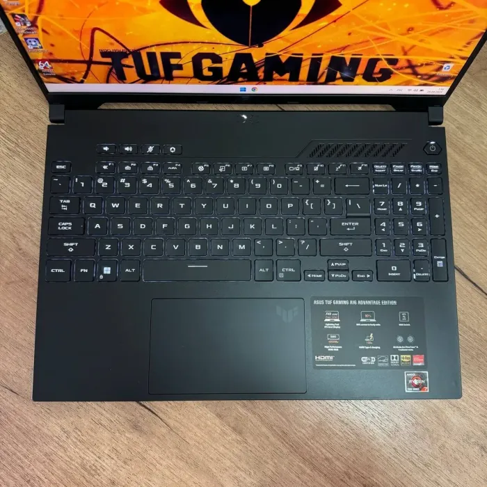 Ігровий ноутбук Asus TUF Gaming Advantage A16 FA617NS / 16" (1920x1200) IPS / AMD Ryzen 7 7735HS (8 (16) ядер по 3.2 - 4.75 GHz) / 16 GB DDR4 / 1000 GB SSD / AMD Radeon RX 7600S, 8 GB GDDR6, 128-bit / WebCam б/в - зображення 7