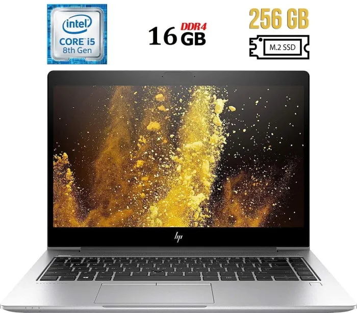 Ультрабук Б-клас HP EliteBook 840 G5 / 14" IPS / Intel Core i5-8350U (4(8) ядра по 1.7-3.6 GHz) / 16GB DDR4 / 256GB SSD M.2 / UHD Graphics 620 / USB 3.1 / HDMI б/в - зображення 1