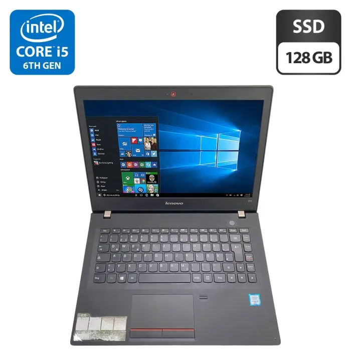 Ноутбук Б-клас Lenovo E31-80 / 13.3" (1366x768) TN / Intel Core i5-6200U (2 (4) ядра по 2.3 - 2.8 GHz) / 8 GB DDR3 / 128 GB SSD / Intel HD Graphics 520 / WebCam б/в - зображення 1