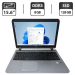 Ноутбук Б-клас HP ProBook 450 G3 / 15.6" (1366x768) TN / Intel Core i3-6100U (2 (4) ядра по 2.3 GHz) / 8 GB DDR3 / 128 GB SSD / Intel HD Graphics 520 / WebCam б/в
