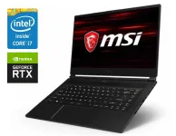 Ігровий ноутбук Б-клас MSI GS65 Stealth 9SG / 15.6" (1920x1080) IPS / Intel Core i7-9750H (6 (12) ядер по 2.6 - 4.5 GHz) / 16 GB DDR4 / 512 GB SSD / nVidia GeForce RTX 2080 Max-Q, 8 GB GDDR6, 256-bit / WebCam б/в