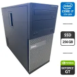 Комп'ютер Dell OptiPlex 390 Tower / Intel Core i7-2600 (4 (8) ядра по 3,4 - 3,8 ГГц) / 16 ГБ DDR3 / 256 ГБ SSD / nVidia GeForce GT 530, 2 ГБ GDDR3, 64-біт / DVD-ROM б/в