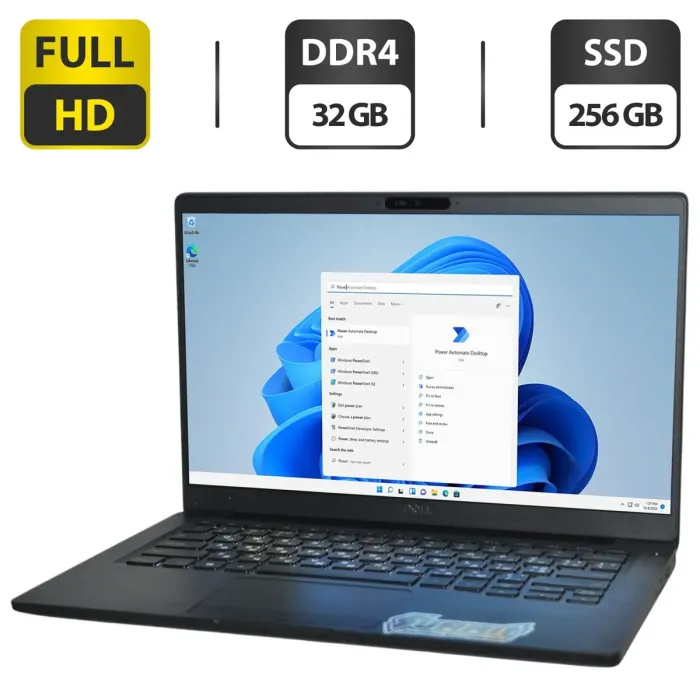 Ультрабук Dell Latitude 7400 / 14" (1920x1080) IPS / Intel Core i5-8265U (4 (8) ядра по 1.6 - 3.9 GHz) / 32 GB DDR4 / 256 GB SSD / Intel UHD Graphics / WebCam / Windows 11 Pro б/в - зображення 1