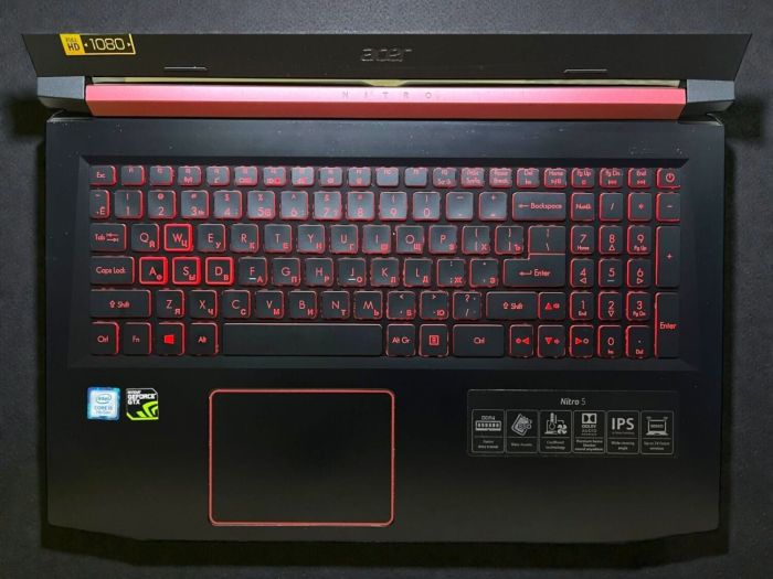 Ігровий ноутбук Acer Nitro 5 AN515-51 / 15.6" (1920x1080) IPS / Intel Core i5-7300HQ (4 ядра по 2,5 - 3,5 ГГц) / 16 ГБ DDR4 / 256 ГБ SSD / nVidia GeForce GTX 1050 Ti, 4 ГБ GDDR5, 128-біт / WebCam б/в - изображение 3