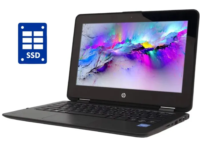 Нетбук-трансформер HP ProBook x360 11 G1 EE / 11.6" (1366x768) TN Touch / Intel Pentium N4200 (4 ядра по 1.1 - 2.5 GHz) / 4 GB DDR3 / 128 GB SSD / Intel HD Graphics 505 / WebCam / Win 10 Pro б/в - зображення 1