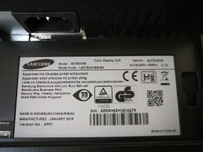 Монитор Б/У Samsung S27E450B / 27" (1920x1080) TFT TN WLED / DVI-D, VGA - зображення 5