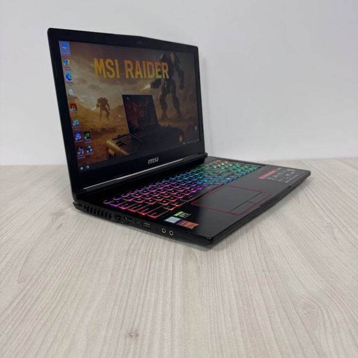 Ігровий ноутбук Б-клас MSI Raider GE63 RGB 9SE / 15.6" (1920x1080) IPS / Intel Core i7-9750H (6 (12) ядер по 2.6 - 4.5 GHz) / 16 GB DDR4 / 512 GB SSD NVMe / nVidia GeForce RTX 2060, 6 GB GDDR6, 192-bit / WebCam б/в - зображення 5