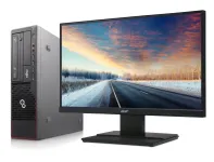 Комплект ПК Б-клас: Fujitsu Esprimo E700 E85+ SFF / Intel Core i5-2400 (4 ядра по 3.1 - 3.4 GHz) / 8 GB DDR3 / 500 GB HDD / Intel HD Graphics 2000 / DVD-ROM + Монітор Acer V226HQL / 22" (1920x1080) TN / 1x DVI, 1x VGA б/в