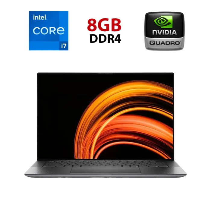Робоча станція Dell Precision 5560 / 15,6" (1920x1200) IPS Touch / Intel Core i7-11800H (8 (16) ядер по 2,3 - 4,6 ГГц) / 8 ГБ DDR4 / 240 ГБ SSD / nVidia Quadro T1200, 4 ГБ GDDR6, 128-біт / WebCam б/в - зображення 1