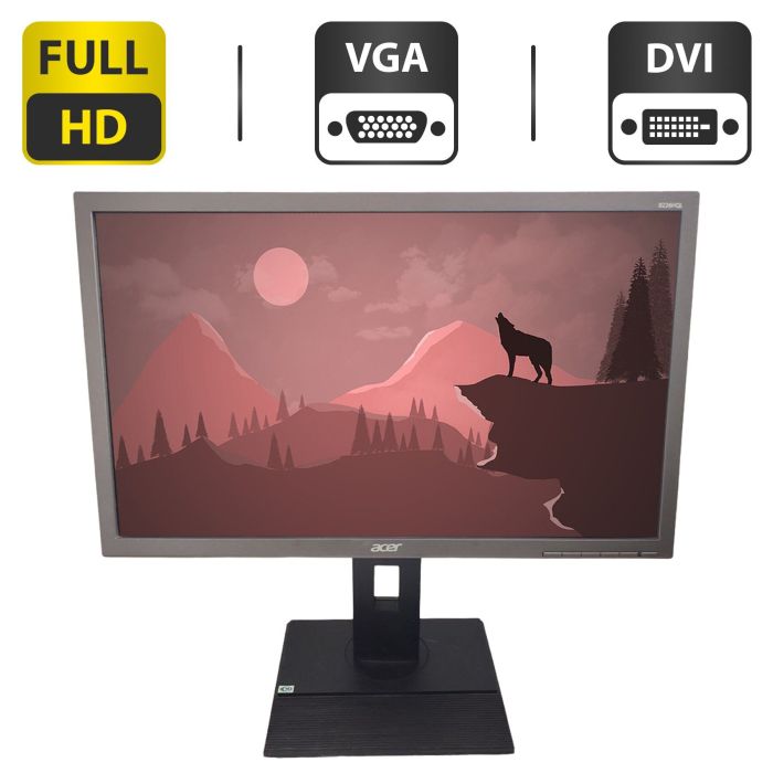 Монітор Acer Professional B226HQL / 22" (1920x1080) TN / VGA, DVI, DisplayPort / Встроенные колонки 1x 1W б/в - зображення 1