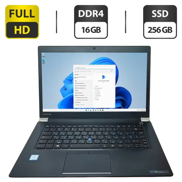 Ультрабук Toshiba Tecra X40-E / 14" (1920x1080) TN / Intel Core i5-8250U (4 (8) ядра по 1.6 - 3.4 GHz) / 16 GB DDR4 / 256 GB SSD / Intel UHD Graphics 620 / WebCam б/в - зображення 1
