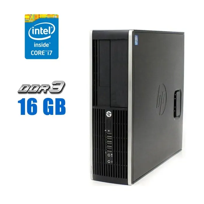 Комп'ютер HP Compaq Pro 6300 SFF / Intel Core i7-2600K (4 (8) ядра по 3.4 - 3.8 GHz) / 16 GB DDR3 / 120 GB SSD + 500 GB HDD / Intel HD Graphics 3000 б/в - зображення 1