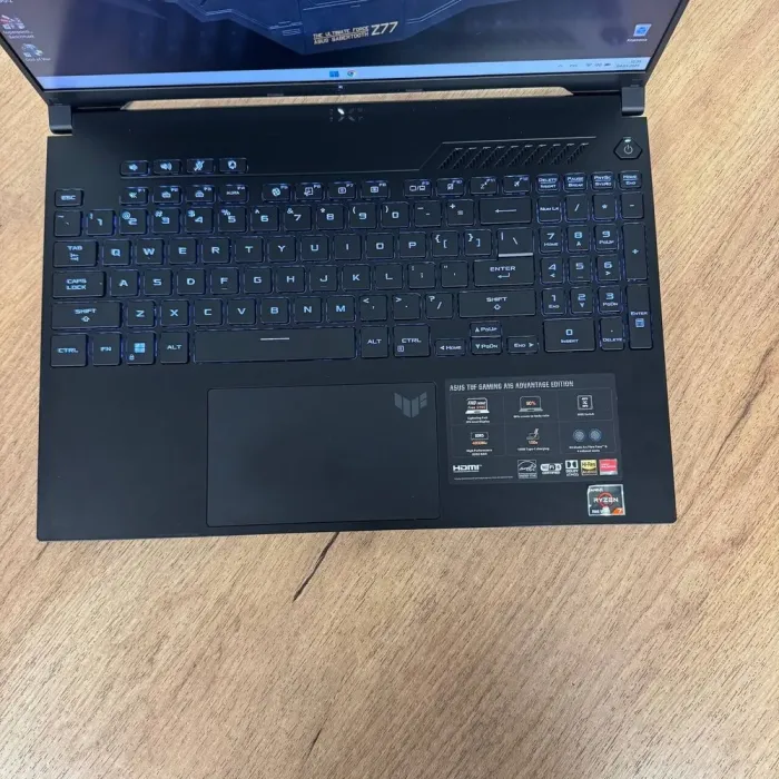 Ігровий ноутбук Б-клас Asus TUF Gaming Advantage A16 FA617NS / 16" (1920x1200) IPS / AMD Ryzen 7 7735HS (8 (16) ядер по 3.2 - 4.75 GHz) / 16 GB DDR5 / 512 GB SSD / AMD Radeon RX 7600S, 8 GB GDDR6, 128-bit / WebCam б/в - зображення 7