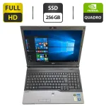 Мобільна робоча станція Б-клас Fujitsu Celsius H720 / 15.6" (1920x1080) TN / Intel Core i7-3720QM (4 (8) ядра по 2.6 - 3.6 GHz) / 16 GB DDR3 / 256 GB SSD / nVidia Quadro K1000M, 2 GB GDDR3, 128-bit / WebCam б/в