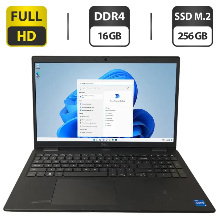 Ноутбук Б-клас Dell Latitude 3520 / 15.6" (1920x1080) IPS / Intel Core i5-1135G7 (4 (8) ядра по 2.4 - 4.2 GHz) / 16 GB DDR4 / 256 GB SSD M.2 / Intel Iris Xe Graphics / WebCam б/в - зображення 1