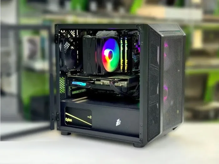 Ігровий ПК 1stPlayer D3-3F2-Plus Tower / Intel Core i3-10100F (4 (8) ядра по 3.6 - 4.3 GHz) / 16 GB DDR4 / 512 GB SSD / AMD Radeon RX 5500 XT, 8 GB GDDR6, 128-bit / 600W / Win 10 б/в - зображення 4